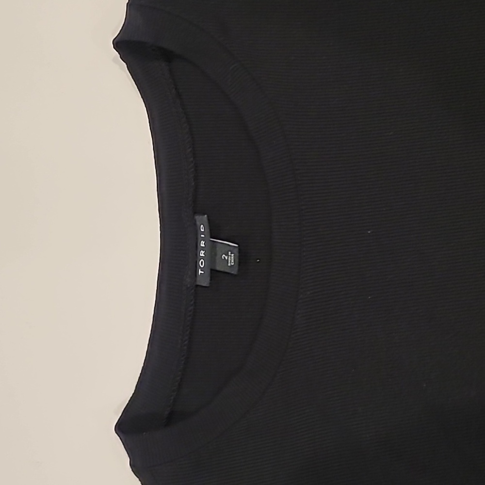 Torrid Knit Sequin Sleeve Top Black   2X - Picture 5 of 12